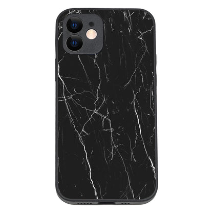 Black Tile Marble iPhone 12 Case