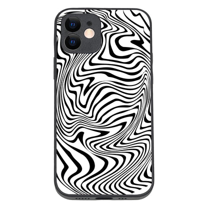White Zig-Zag Optical Illusion iPhone 12 Case