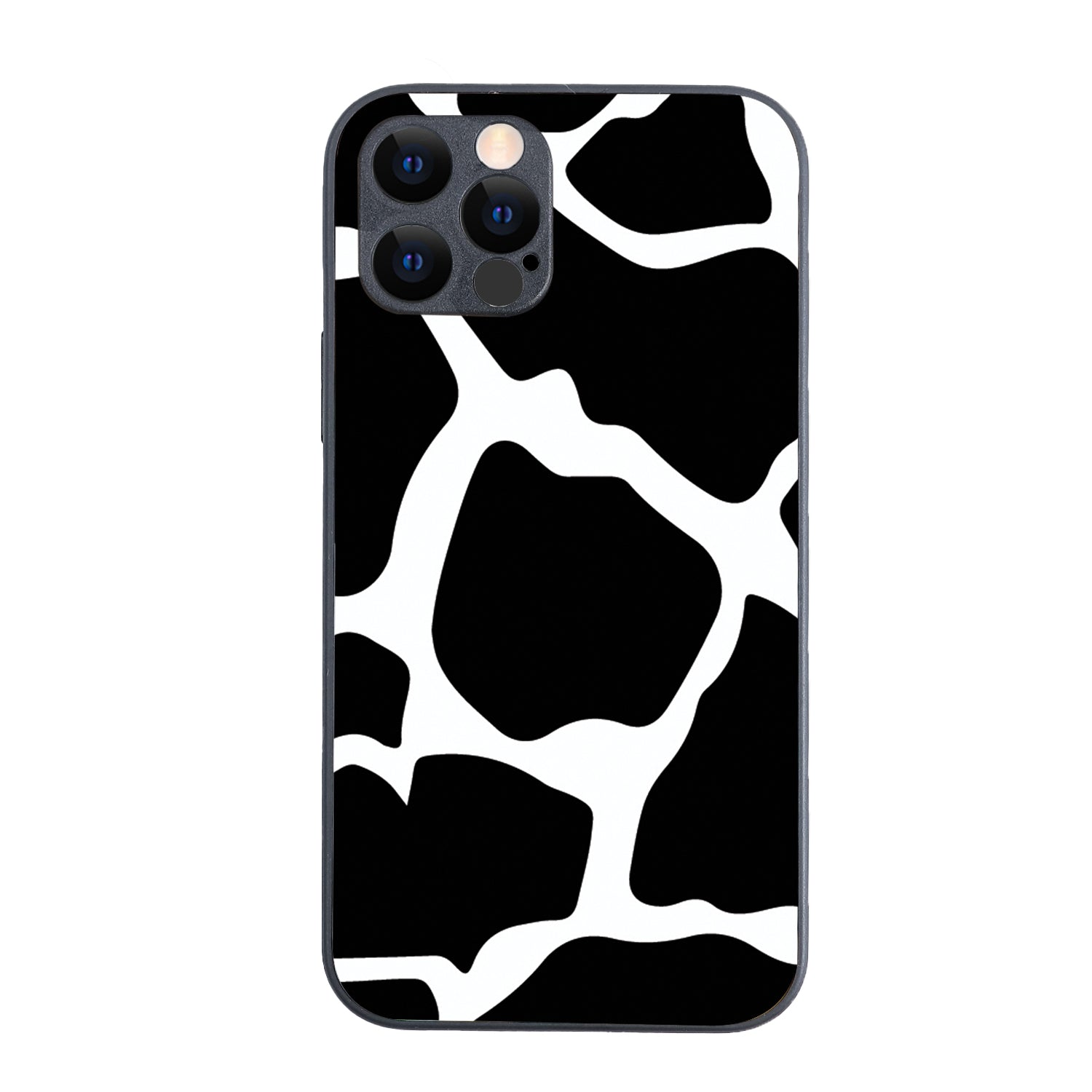Black &amp; White Patch Design iPhone 12 Pro Case