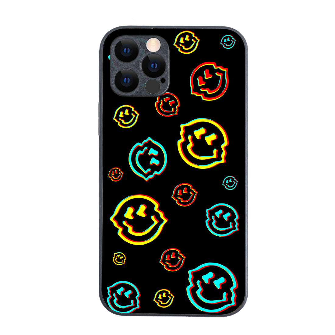 Black Smiley Doodle iPhone 12 Pro Case