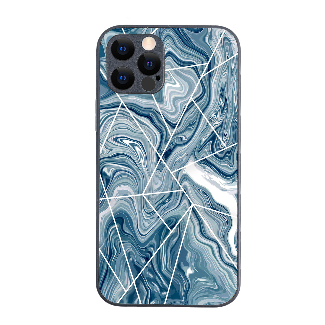 Blue Tile Marble iPhone 12 Pro Case