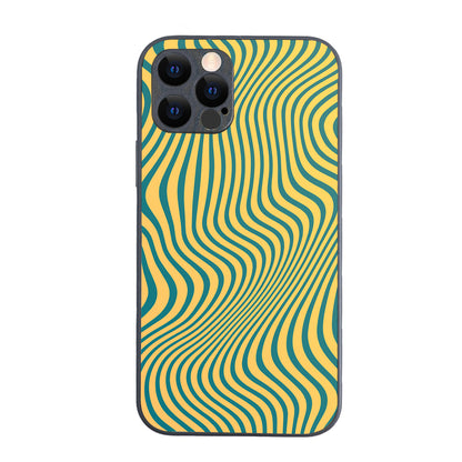 Green Strips Optical Illusion iPhone 12 Pro Case