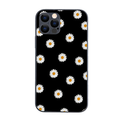 White Sunflower Floral iPhone 12 Pro Case