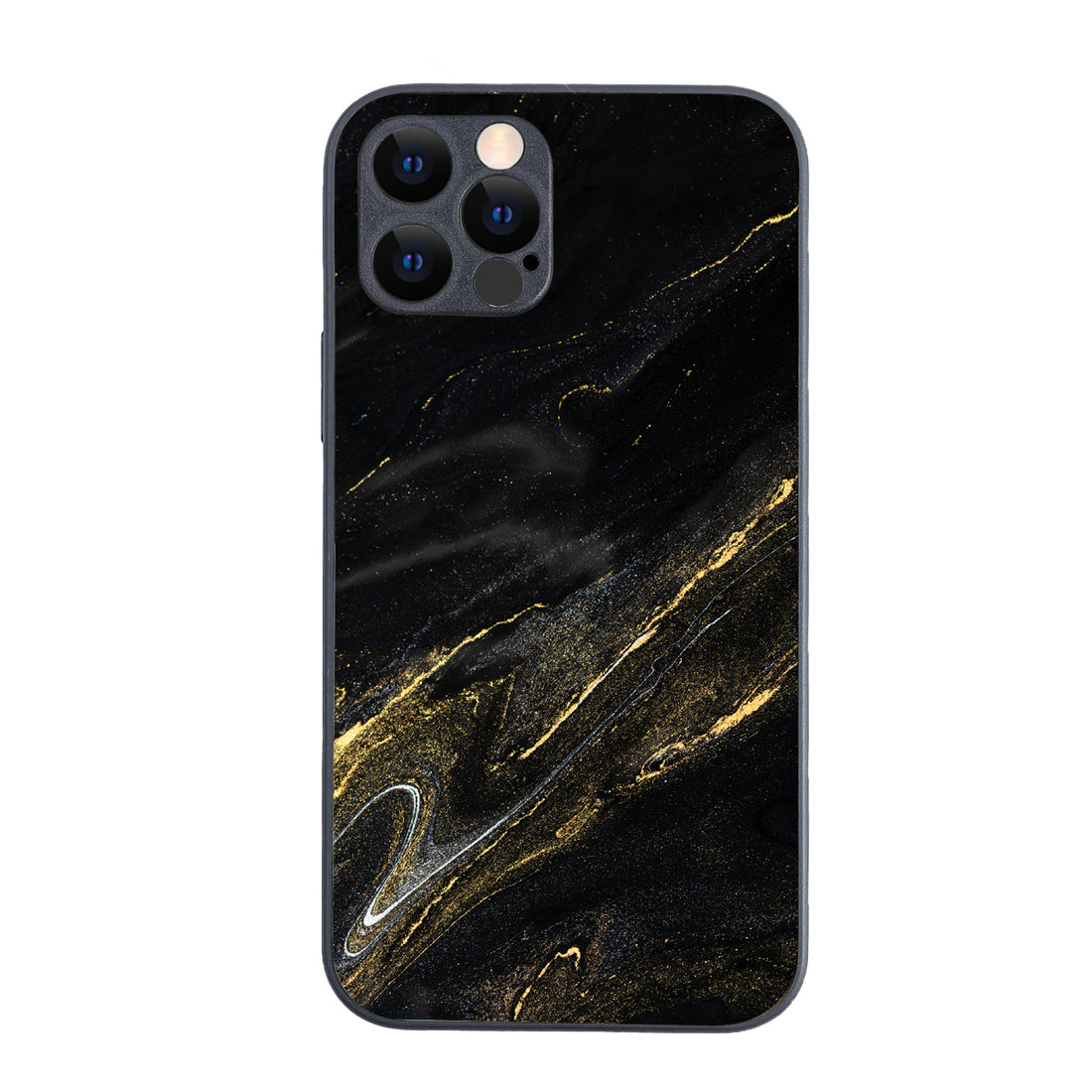 Black Golden Marble iPhone 12 Pro Case