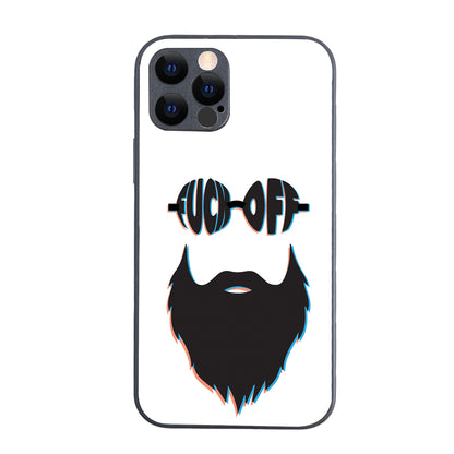 Beard White Masculine iPhone 12 Pro Case