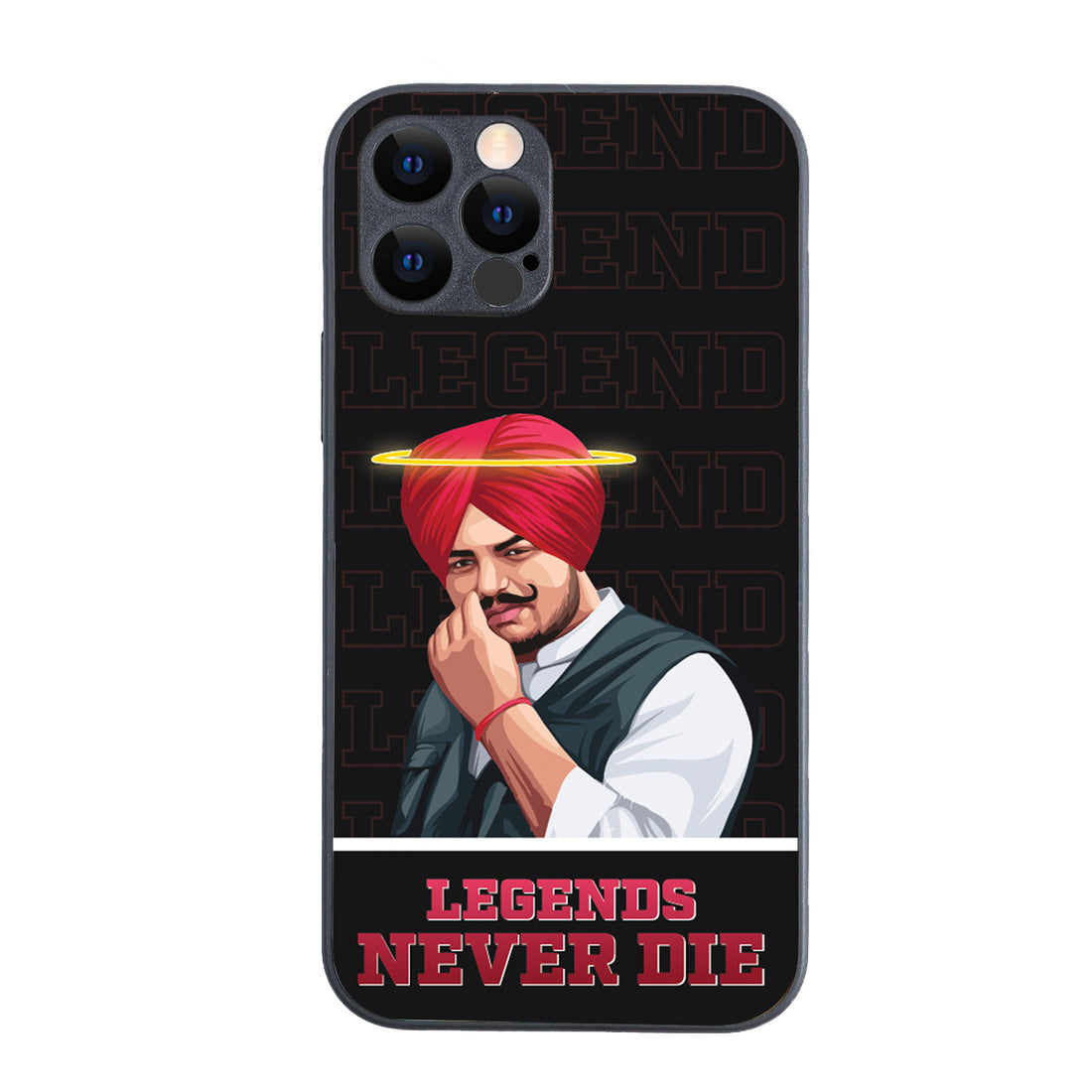 Legend Never Die Black Sidhu Moosewala iPhone 12 Pro Case