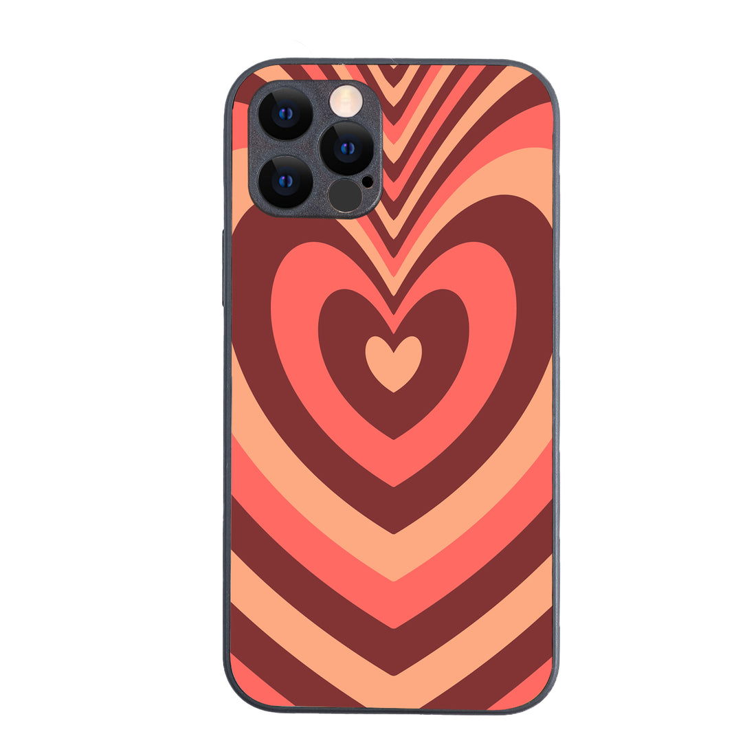 Red Heart Optical Illusion iPhone 12 Pro Case