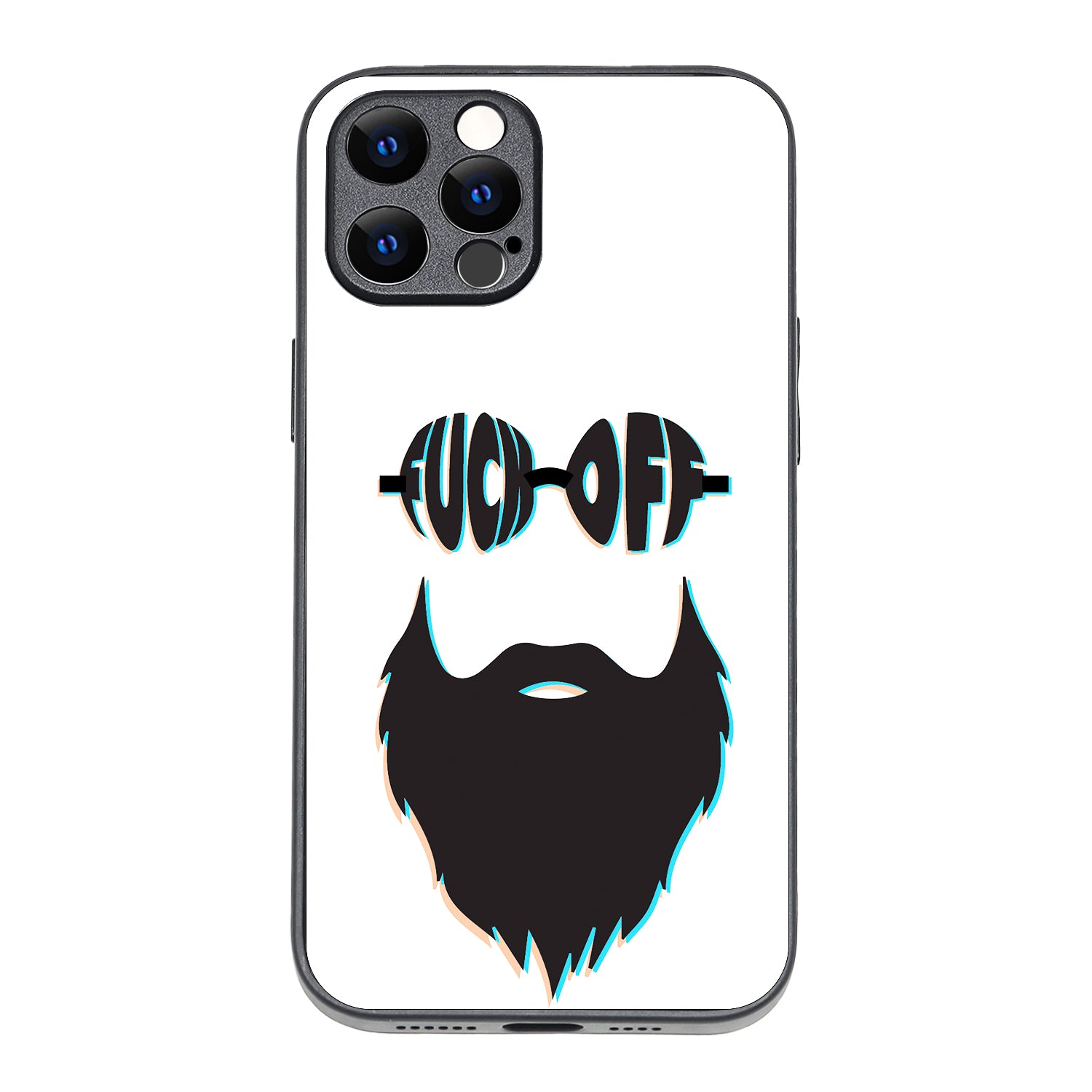 Beard White Masculine iPhone 12 Pro Max Case