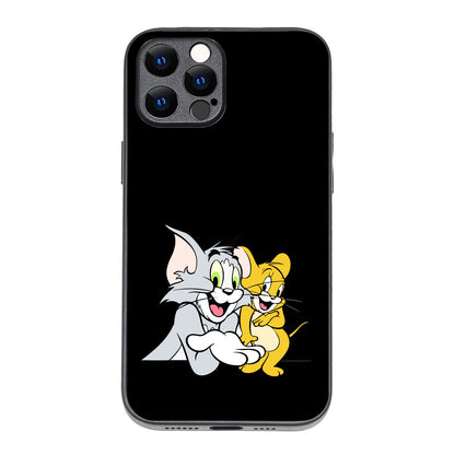 Tom &amp; Jerry Black Cartoon iPhone 12 Pro Max Case