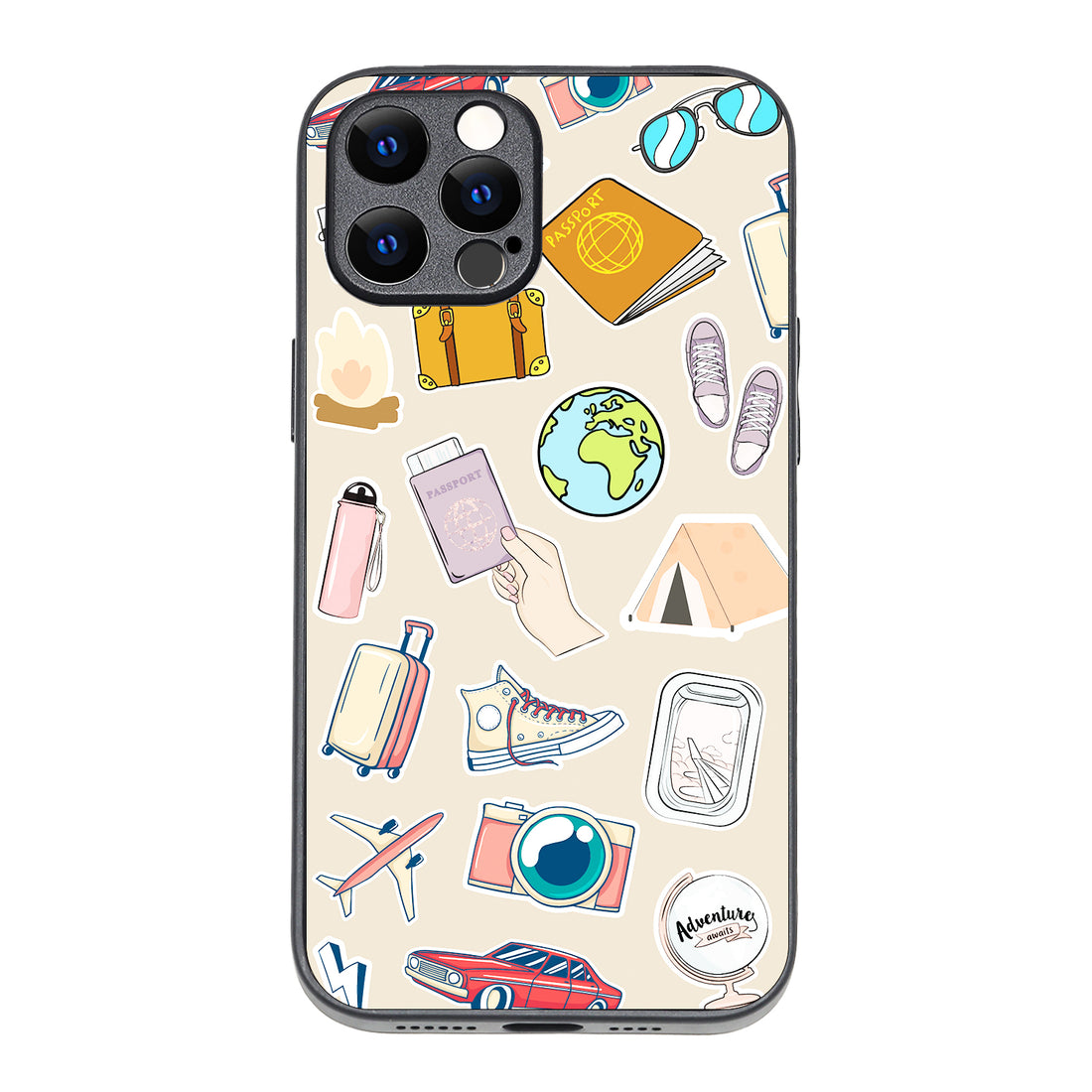 Travel Doodle iPhone 12 Pro Max Case