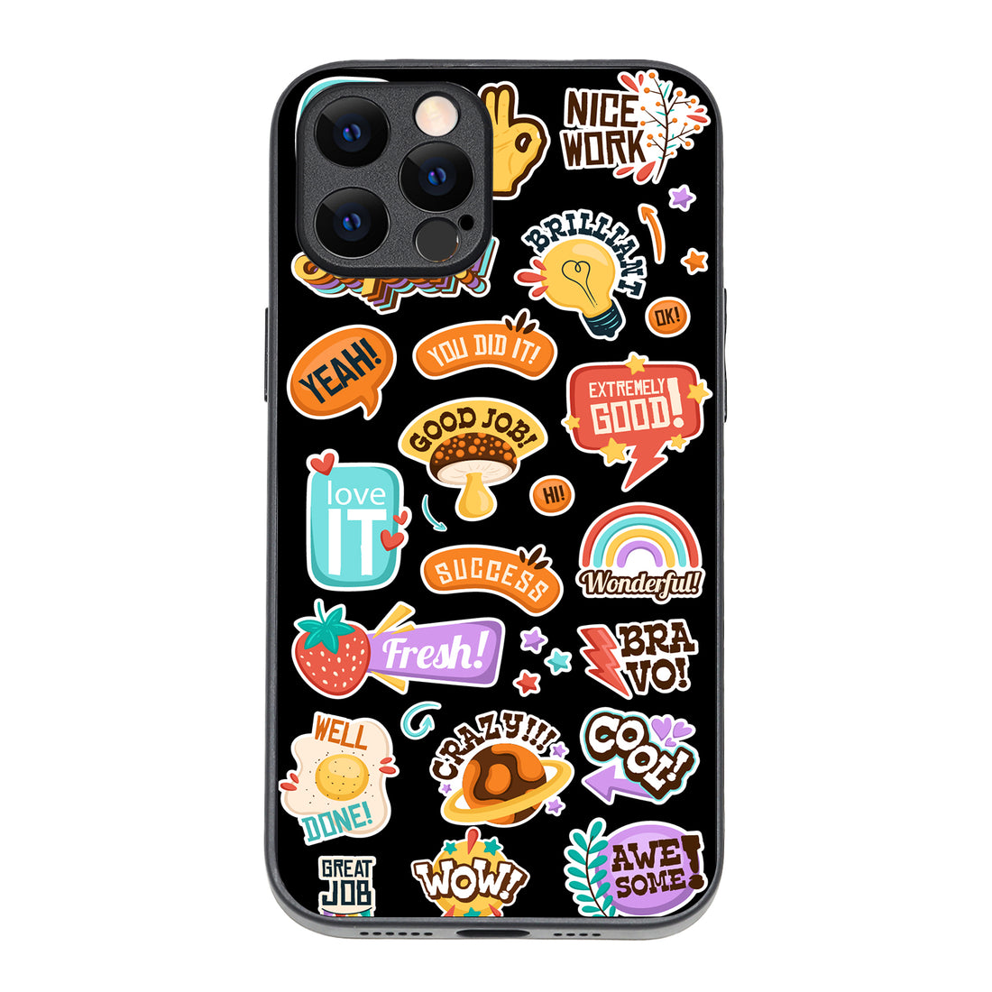 Black Doodle iPhone 12 Pro Max Case