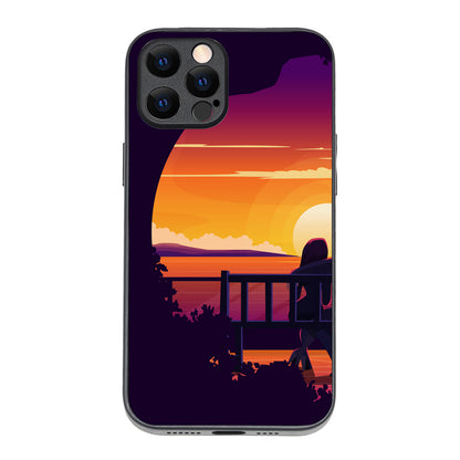 Sunset Date Girl Couple iPhone 12 Pro Max Case