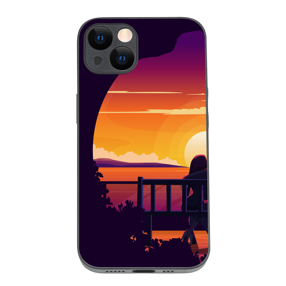 Sunset Date Girl Couple iPhone 13 Case