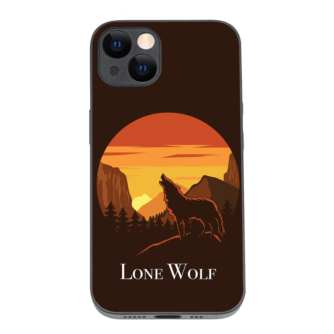 Lone Wolf Cartoon iPhone 13 Case