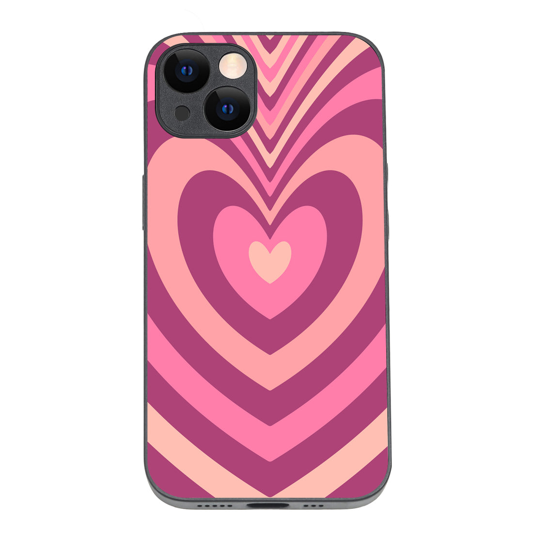 Pink Heart Optical Illusion iPhone 13 Case
