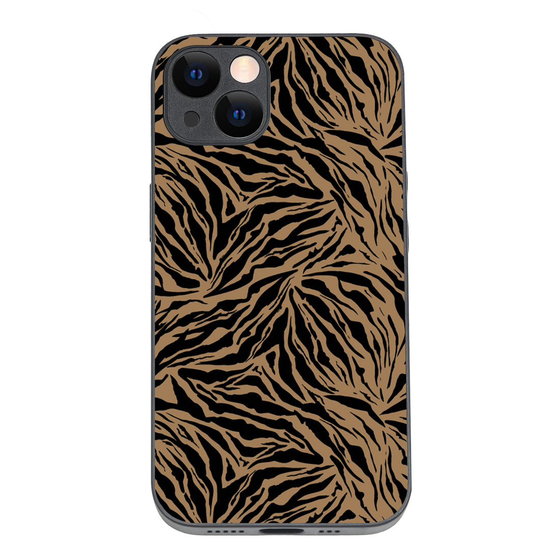 Black Strips Animal Print iPhone 13 Case