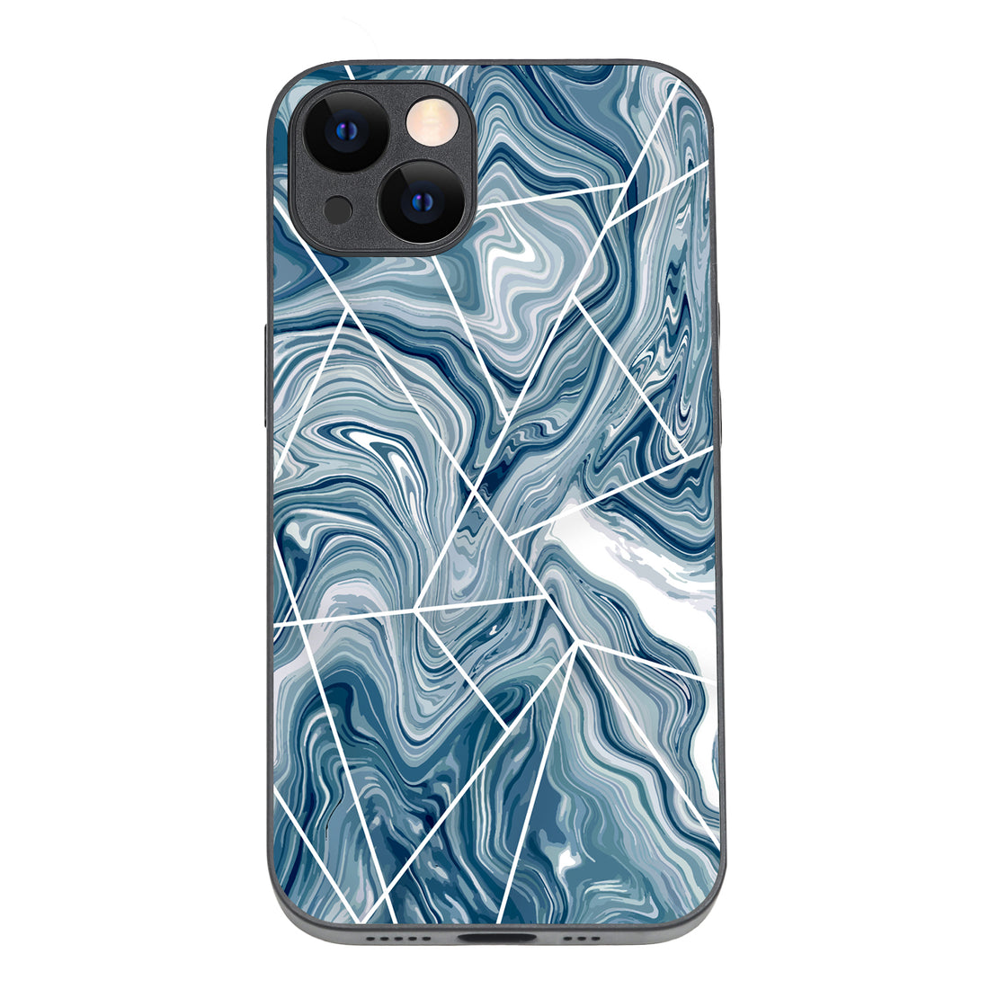 Blue Tile Marble iPhone 13 Case