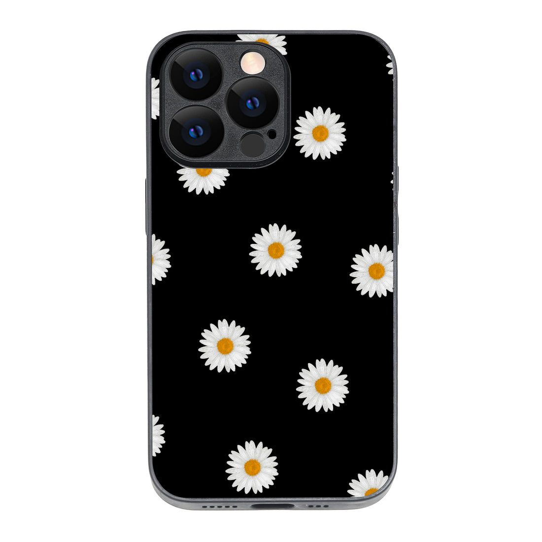 White Sunflower Floral iPhone 13 Pro Case