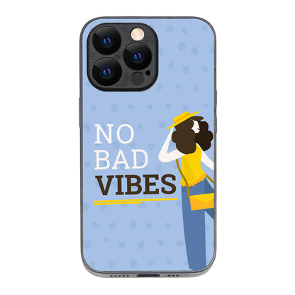 No Bad Vibes Motivational Quotes iPhone 13 Pro Case