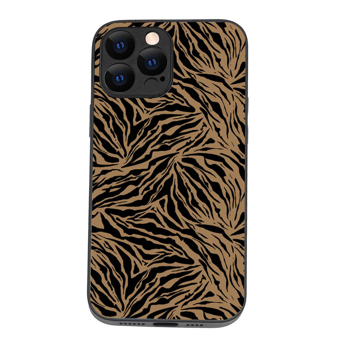 Black Strips Animal Print iPhone 13 Pro Max Case