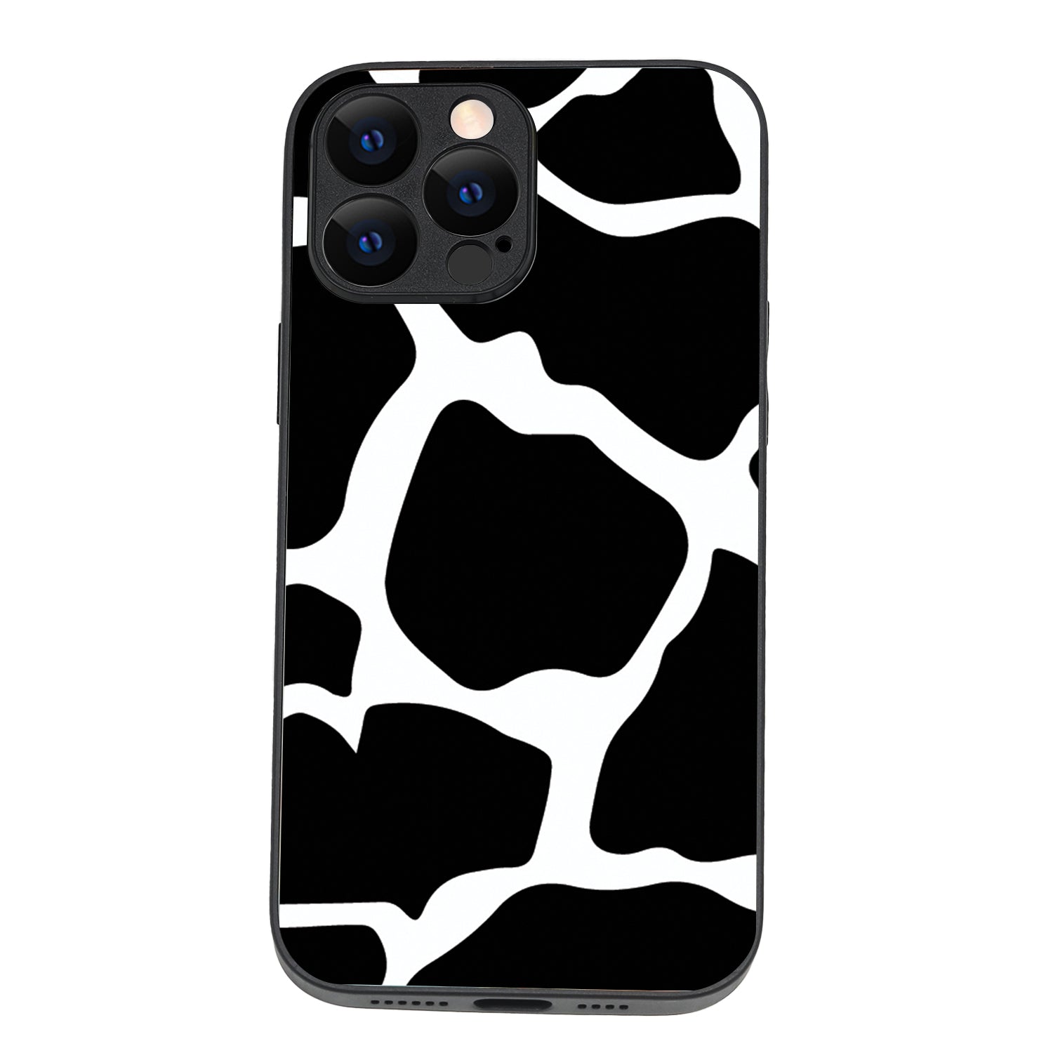 Black &amp; White Patch Design iPhone 13 Pro Max Case