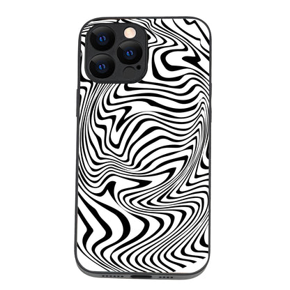 White Zig-Zag Optical Illusion iPhone 13 Pro Max Case