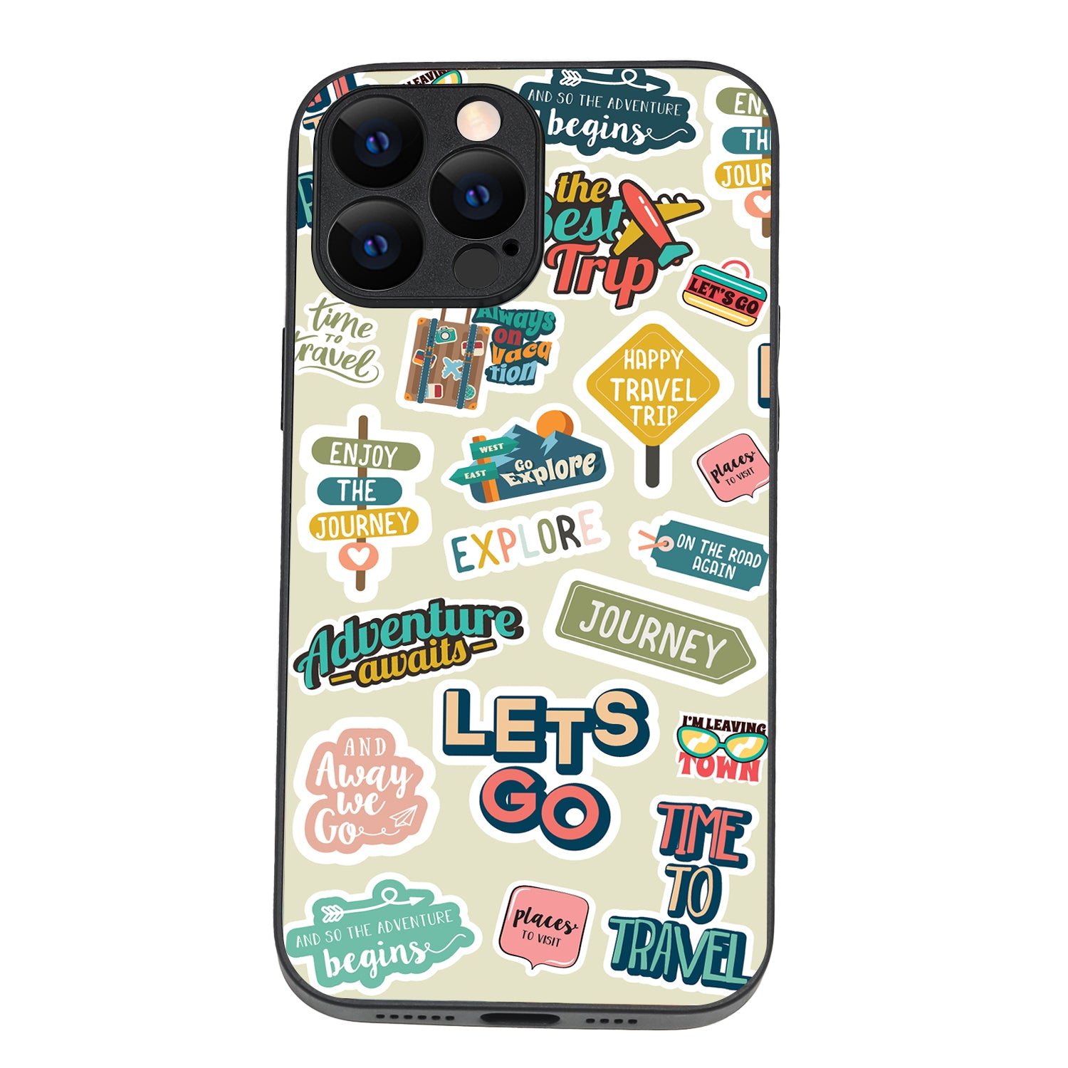 Travel Doodle iPhone 13 Pro Max Case