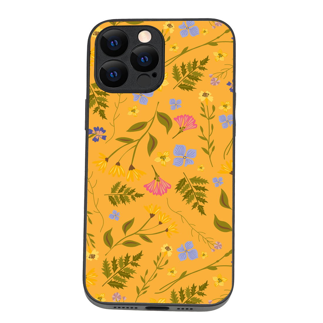 Yellow Floral iPhone 13 Pro Max Case
