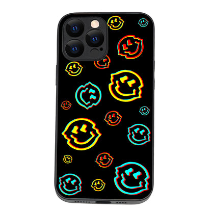 Black Smiley Doodle iPhone 13 Pro Max Case