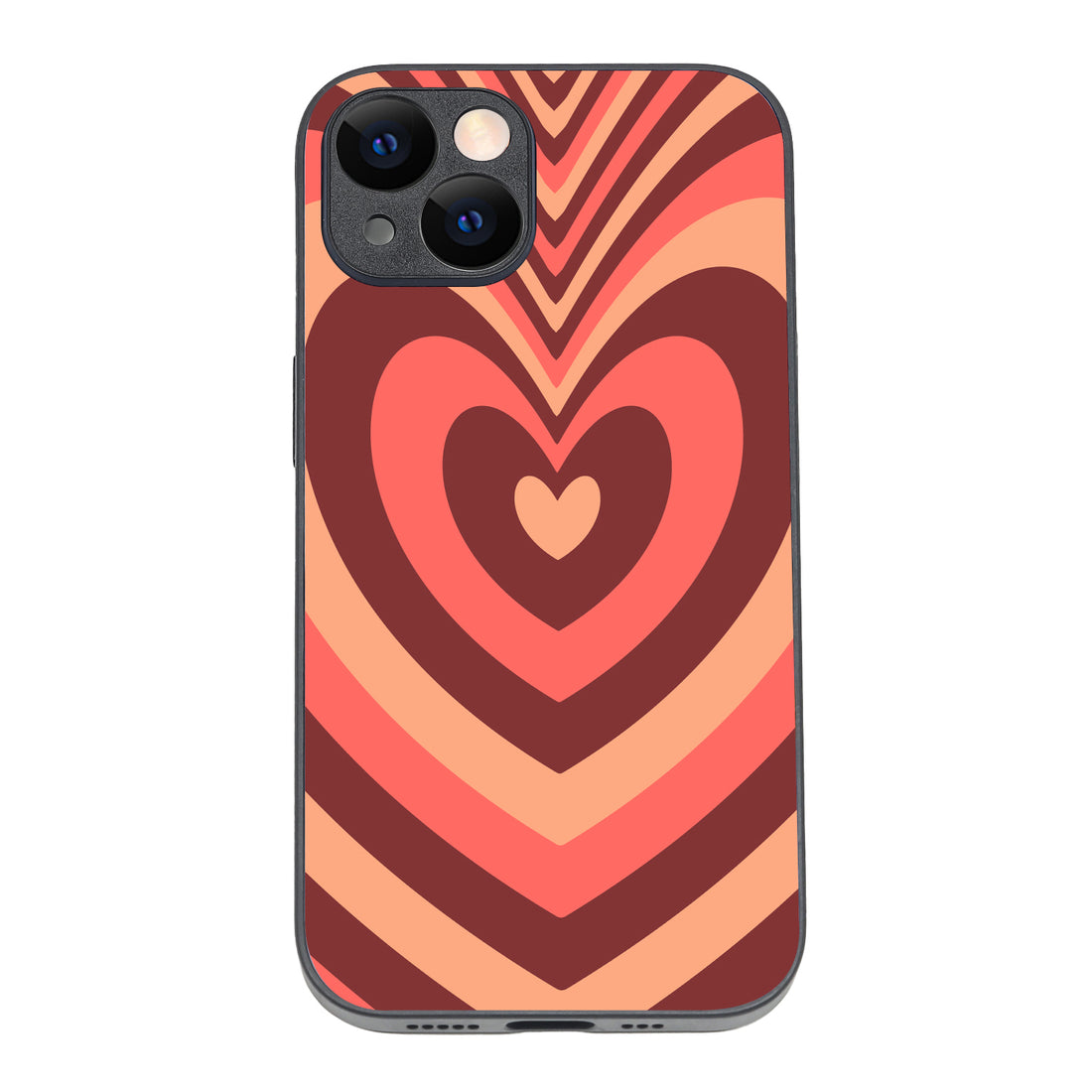 Red Heart Optical Illusion iPhone 14 Case
