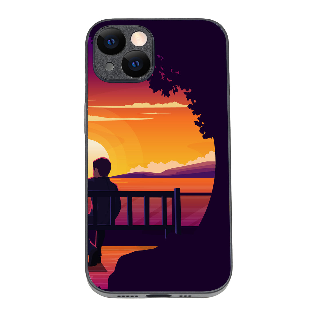 Sunset Date Boy Couple iPhone 14 Case
