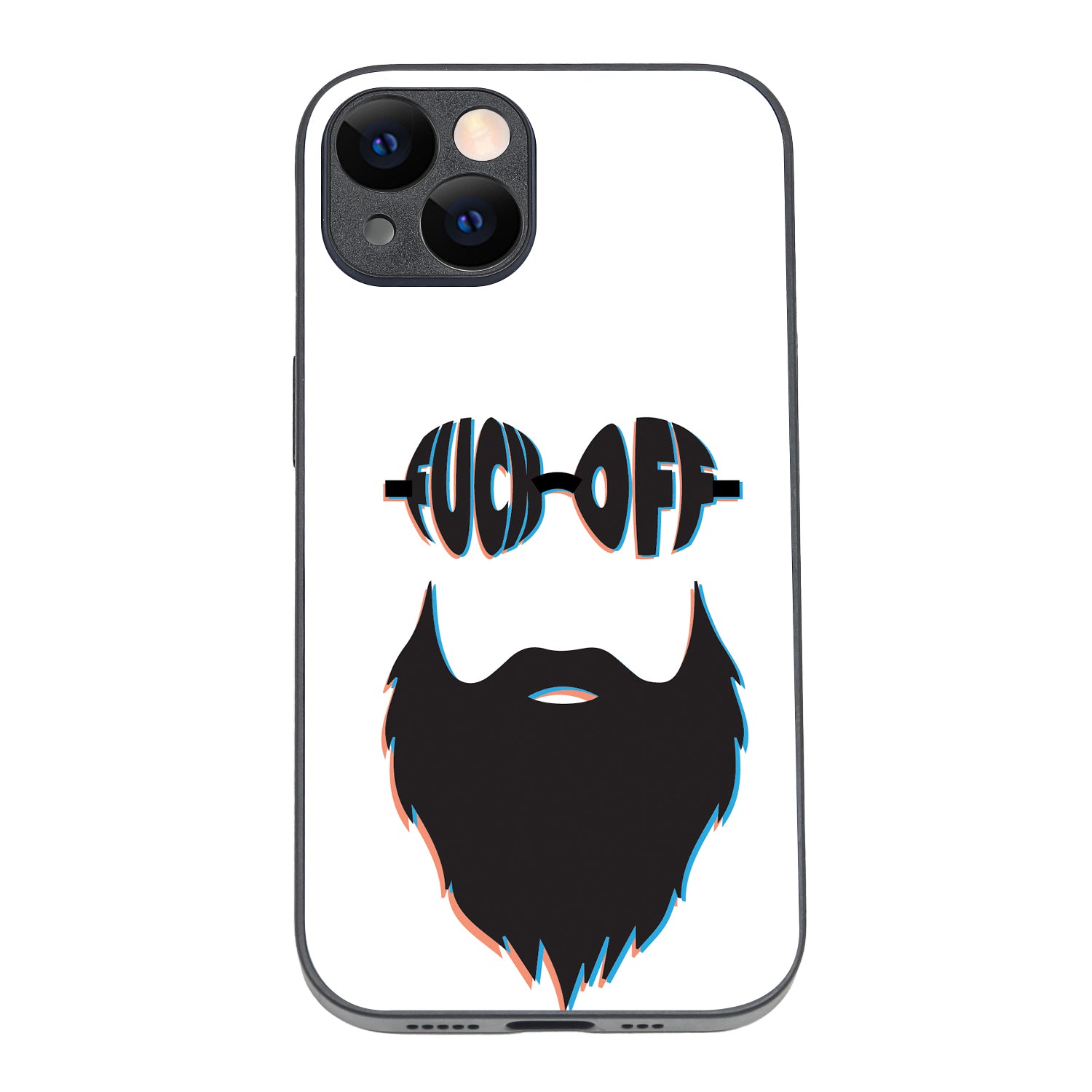 Beard White Masculine iPhone 14 Case