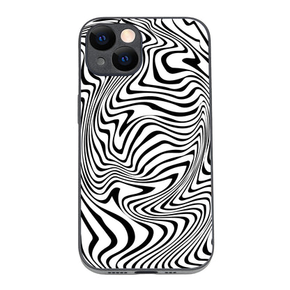 White Zig-Zag Optical Illusion iPhone 14 Case