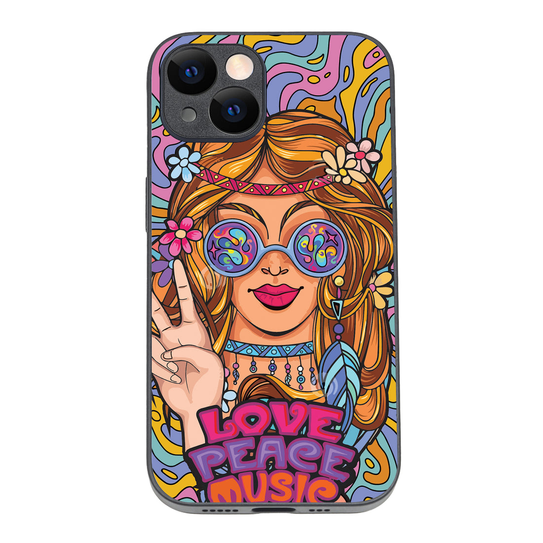 Love Peace Music Women Empowerment iPhone 14 Case