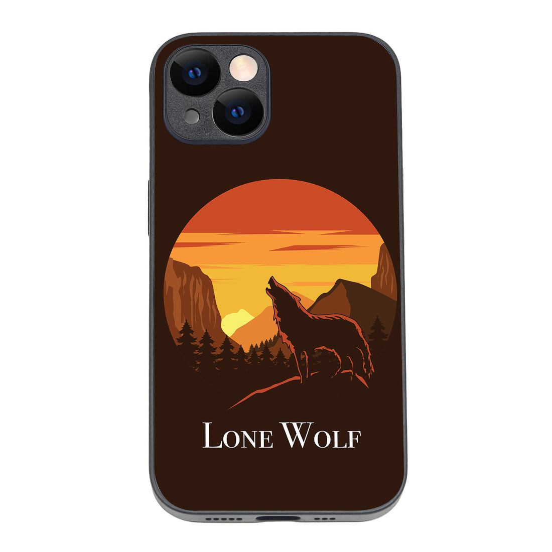 Lone Wolf Cartoon iPhone 14 Case