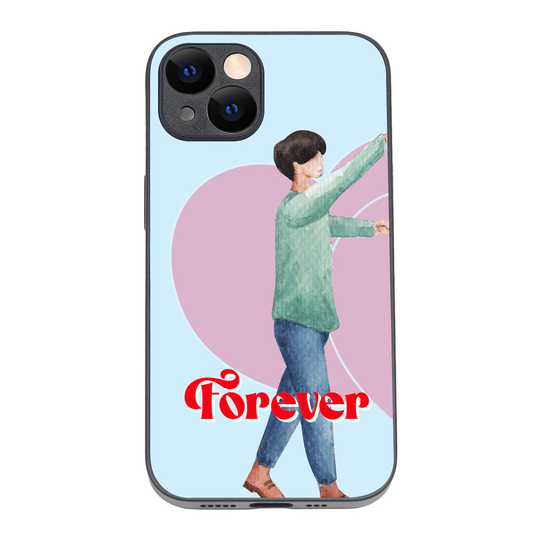 Forever Love Boy Couple iPhone 14 Case