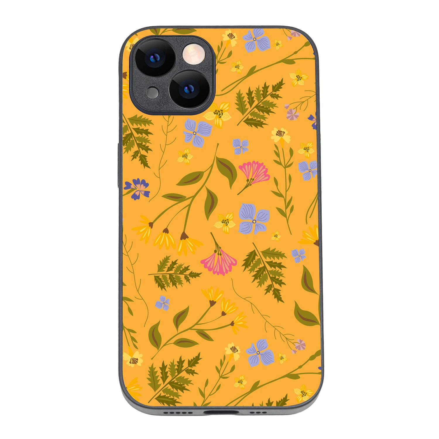 Yellow Floral iPhone 14 Case