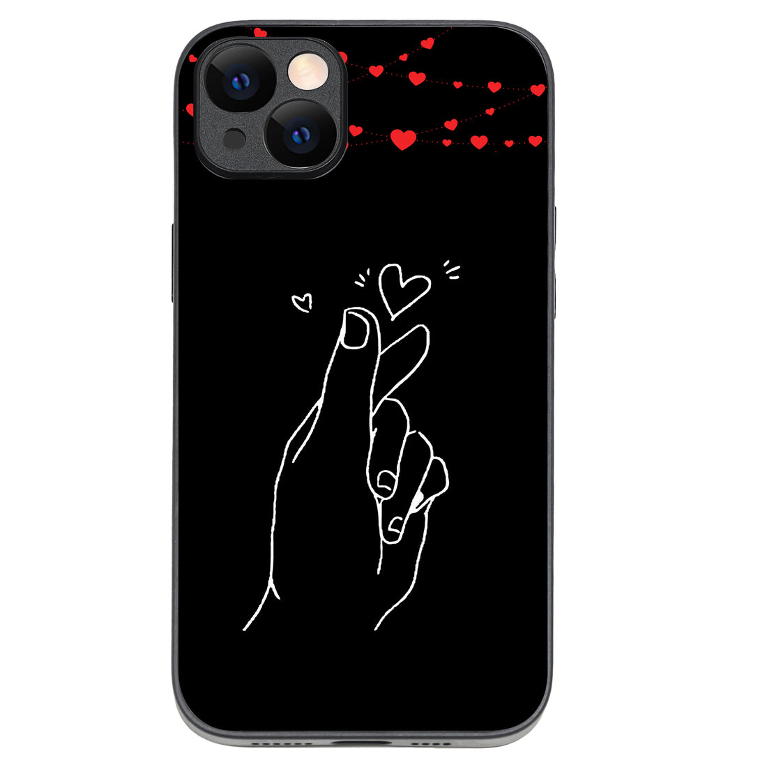 Click Heart Boy Couple iPhone 14 Plus Case