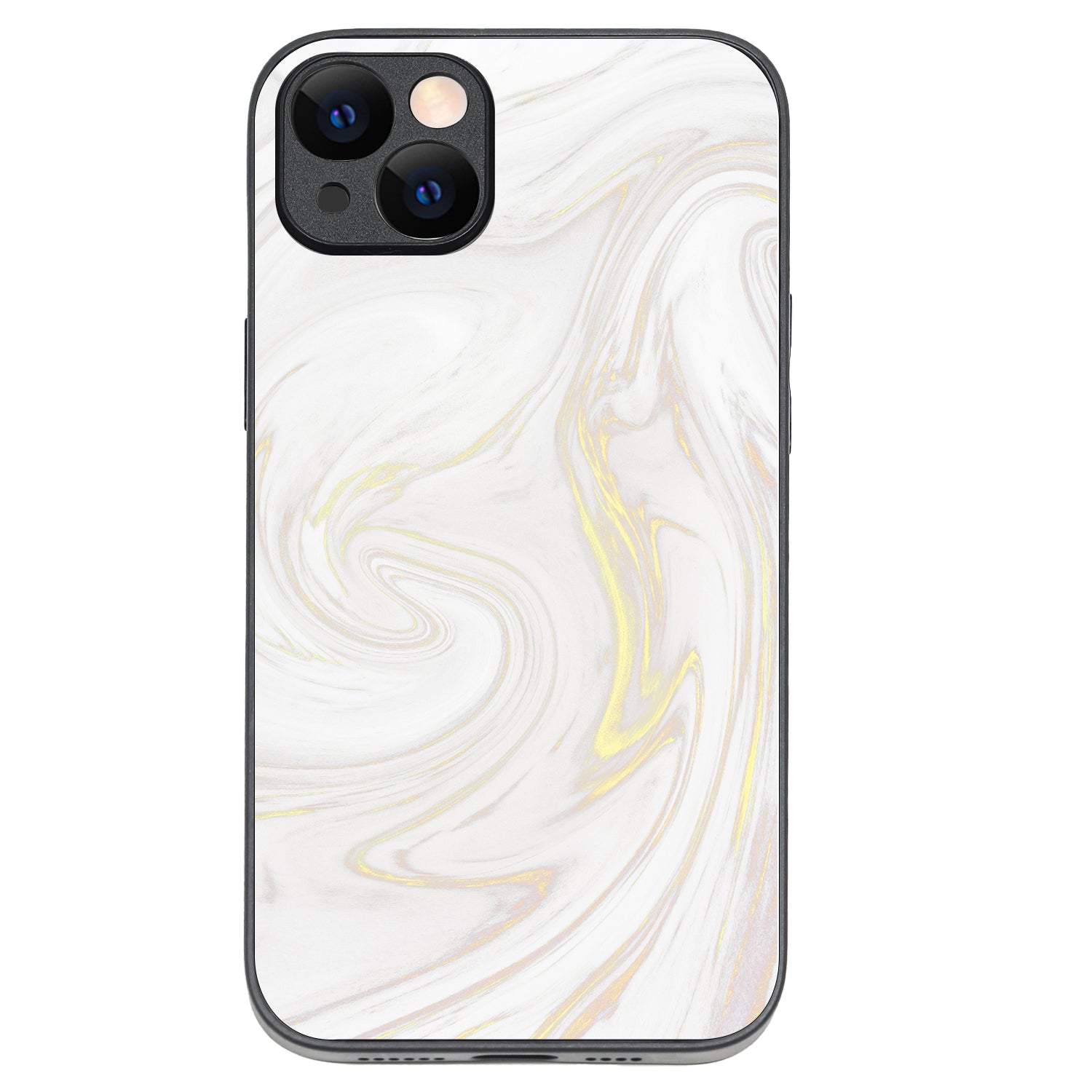 White Golden Marble iPhone 14 Plus Case