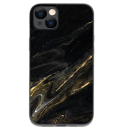 Black Golden Marble iPhone 14 Plus Case