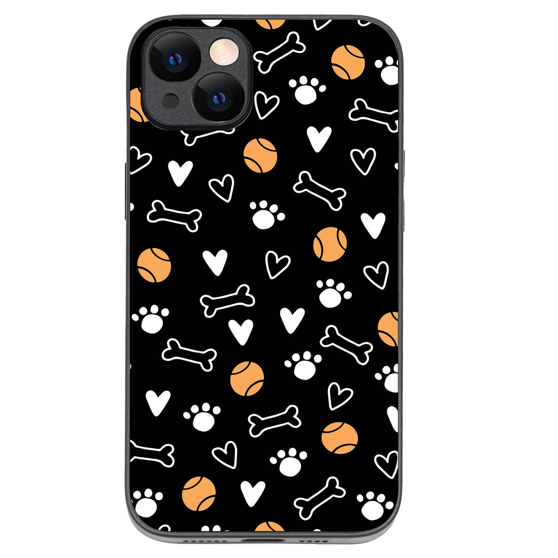 Pet Lover Black Doodle iPhone 14 Plus Case