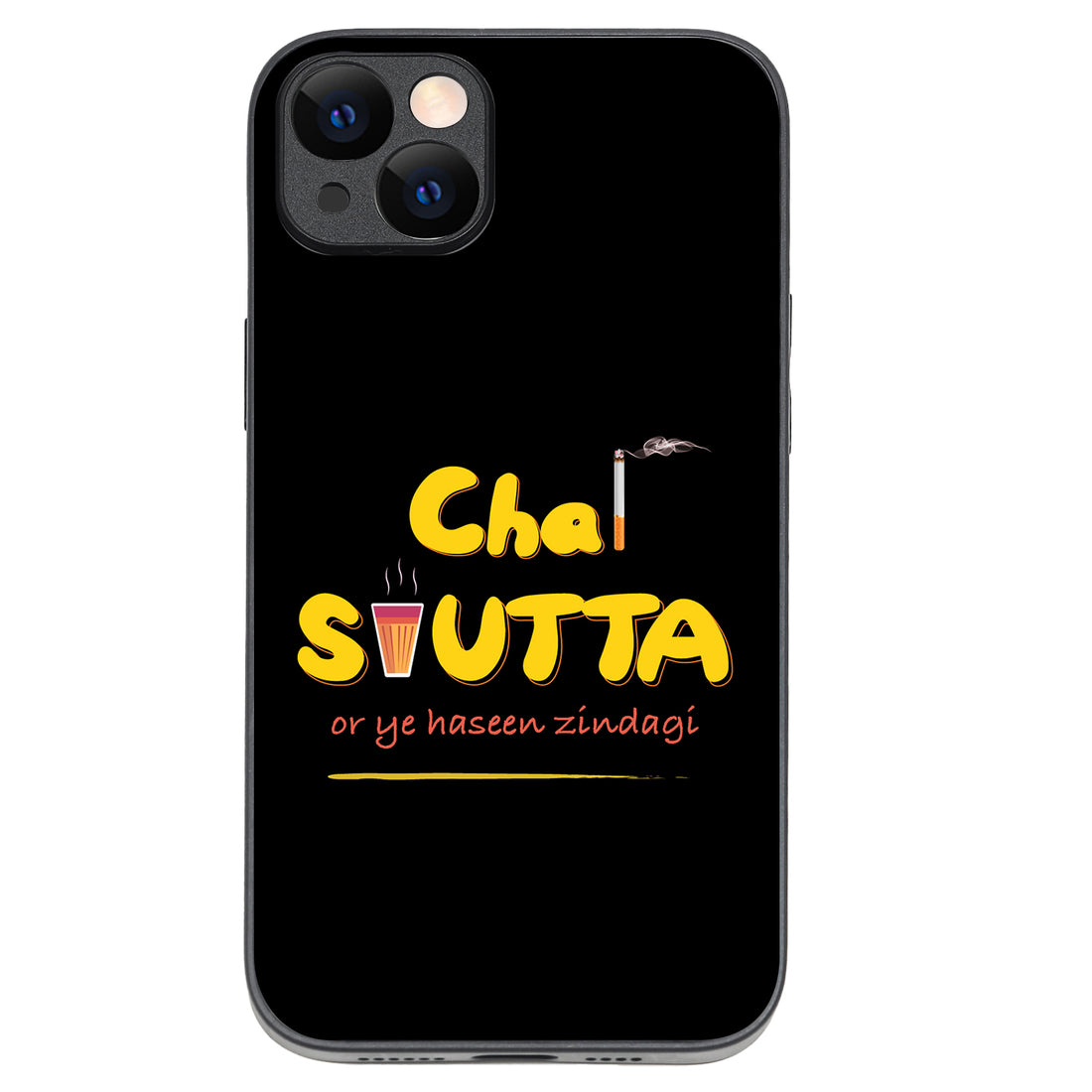 Chai-Sutta Motivational Quotes iPhone 14 Plus Case