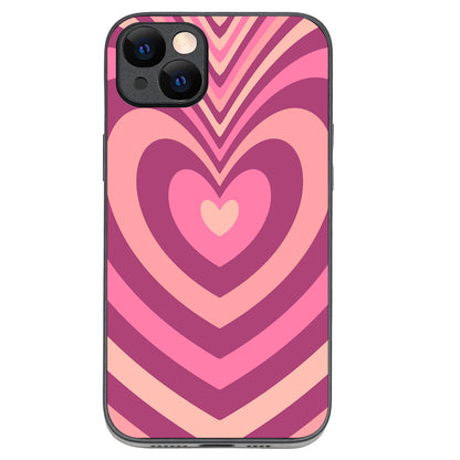 Pink Heart Optical Illusion iPhone 14 Plus Case