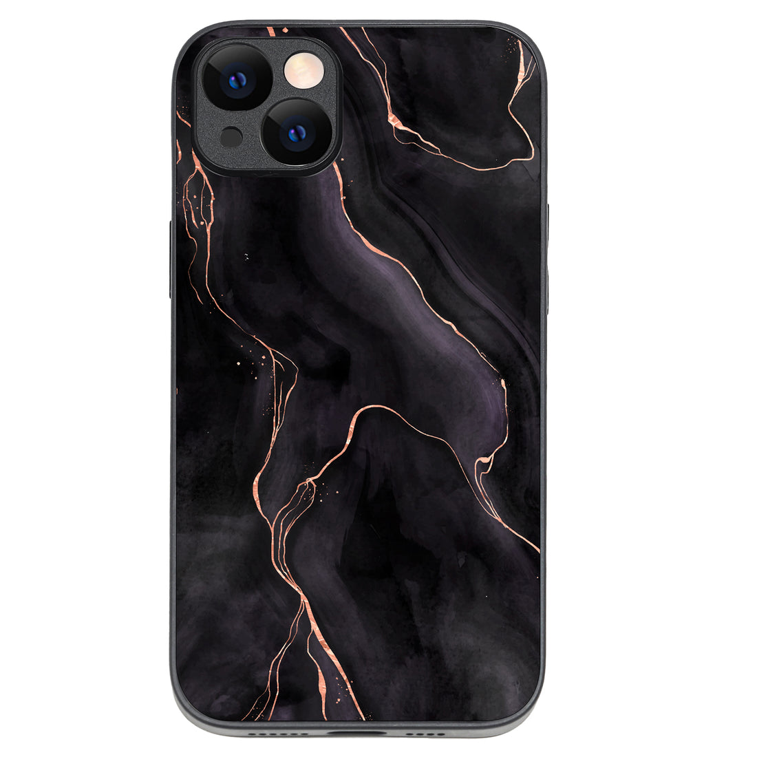 Black Pink Line Marble iPhone 14 Plus Case