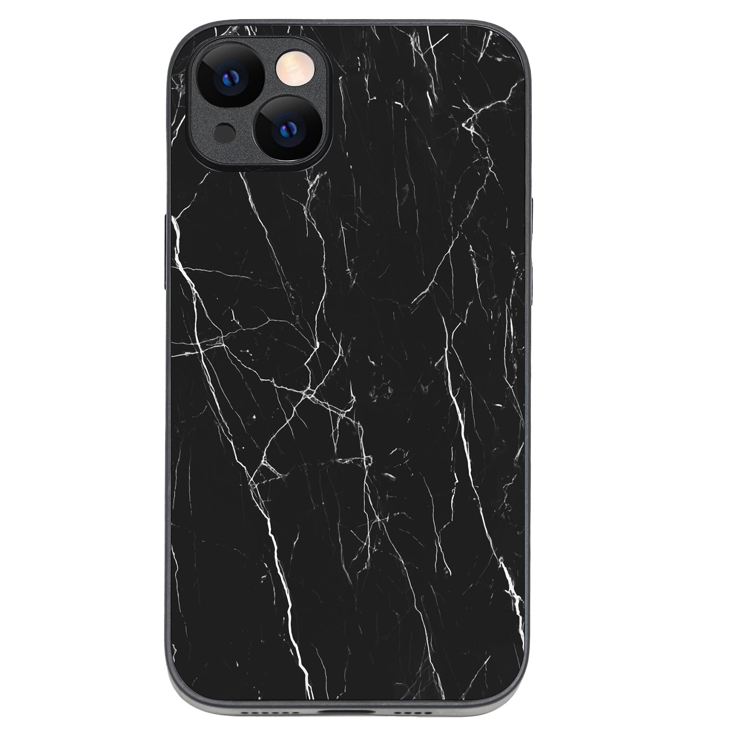 Black Tile Marble iPhone 14 Plus Case