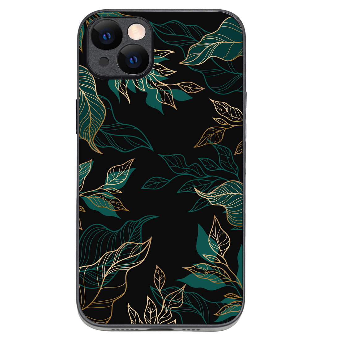 Black Floral iPhone 14 Plus Case