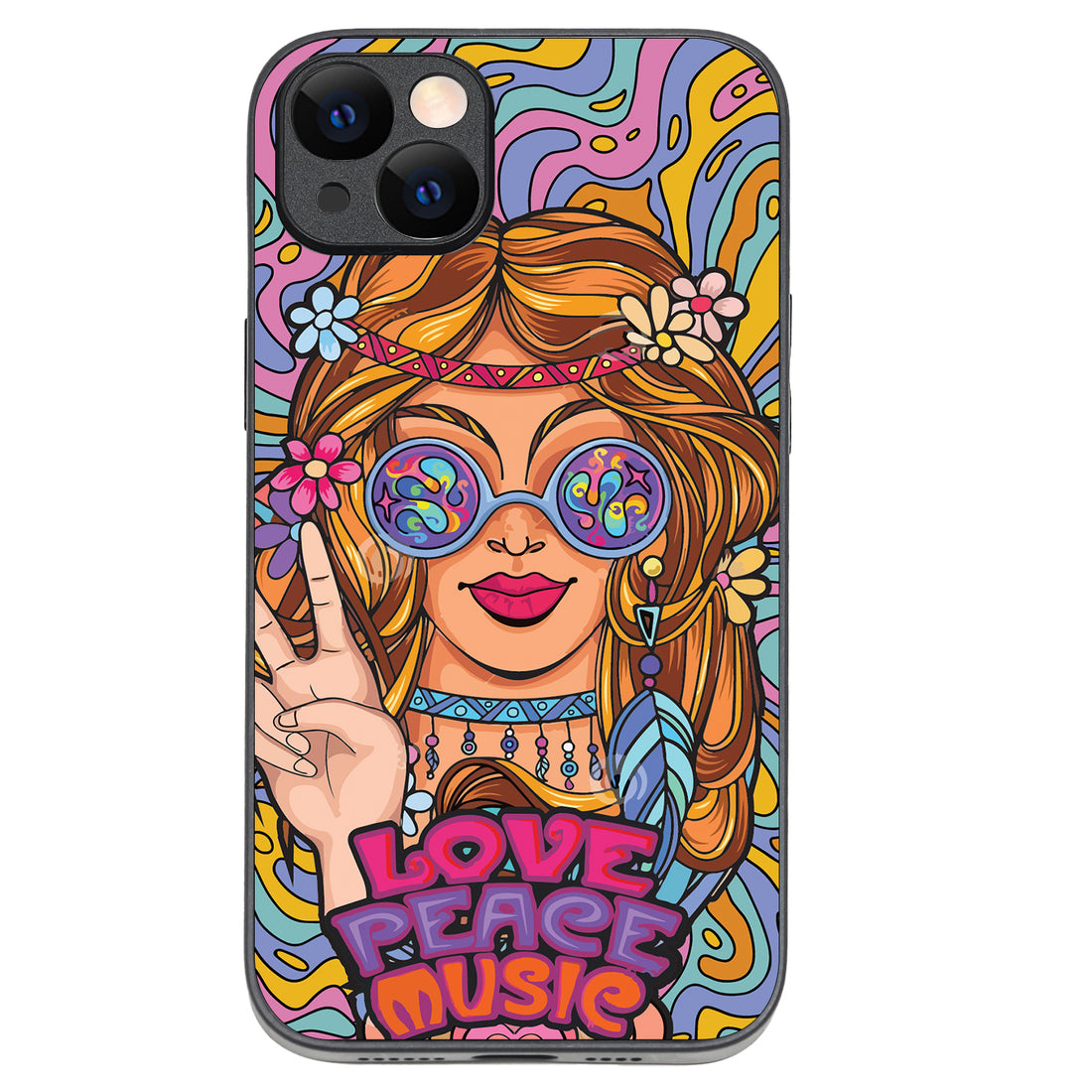 Love Peace Music Women Empowerment iPhone 14 Plus Case