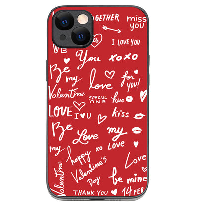 Red Love Couple iPhone 14 Plus Case