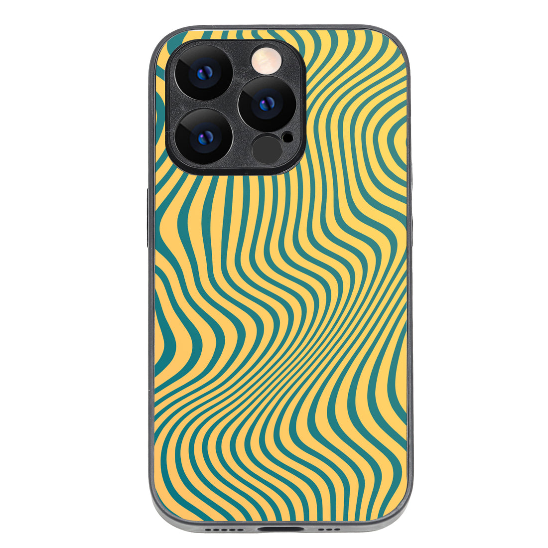 Green Strips Optical Illusion iPhone 14 Pro Case