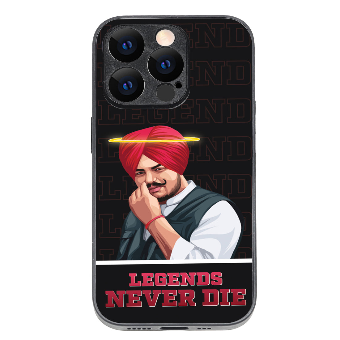 Legend Never Die Black Sidhu Moosewala iPhone 14 Pro Case